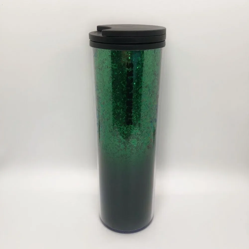 NEW Starbucks Green Glitter Sparkle Tumbler